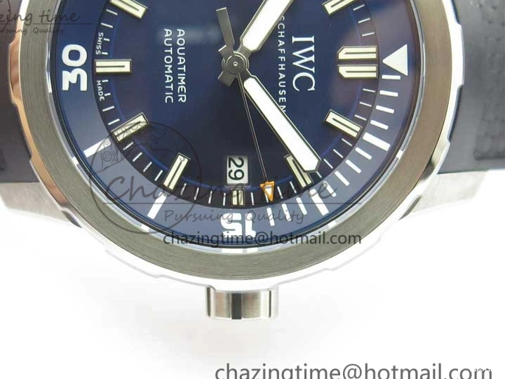 MIROTIME 0124 RelaxedFit Aquatimer Automatic IW329004 V6F 1:1 Best Edition Blue Dial on Rubber Strap MIYOTA 7095